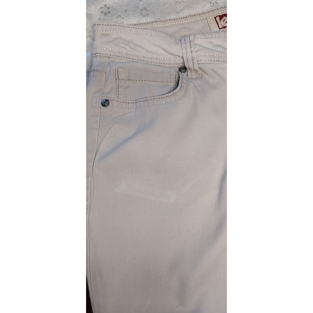 VTG Y2K l.e.i. Sophia Hipster Flare Low Rise Khaki Jeans Size 5 - Picture 3 of 15